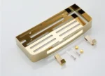 Bathroom Shelf Bath Storage Holder Wall Mounted Gold Stainless Steel Square Bath Shower Shelf Bath Shampoo Holder Corner