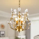 3-Light Crystal Chandeliers,Ceiling Lights,Crystal Pendant Lighting for Living Room Dining Room Bedroom Restaurant