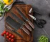 Professional Household Stainless Steel Kitchen Knife Set Six-Piece Chef Knife Set with Scissors Peeler