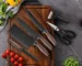 Professional Household Stainless Steel Kitchen Knife Set Six-Piece Chef Knife Set with Scissors Peeler