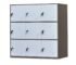 9-door metal locker cabinet with key lock in garage setting