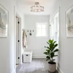 US Free Shipping Brushed Nickel 3 Bulbs Fabric Large Round Lighting Pendant Hanging Pendant Light for Home Office Nordic