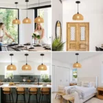 Indoor Modern Chandelier Pendant Lighting Adjustable Height Hanging Wire Chandelier for Hotel Restaurant Room – top view