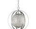 Olivia 1-Light Polished Nickel Crystal Globe Pendant by HMS Elegant Chandelier or Pendant Light