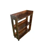 YQ FOREVER Simple Bookshelf Side Shelf Storage Rack Bookcase Modern Book Shelve for Living Room Furniture – side view