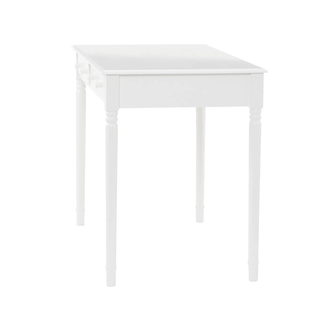 HMS Luxury White Solid Wood 43" Writing Desk with Two Drawers for Office Bedroom or CEO Office Certified Computer Table