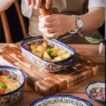 Ceramic Bakeware Bowls Polish Style Hand-painted Kitchen Tableware Salad Dessert Steak Pasta Plate Fruit Tray Decoration - Image 28