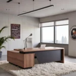 Free Shipping US Warehouse in Stock L Executive Desk Modern Office Desk with Drawers and Lateral File Cabinet for Home Office