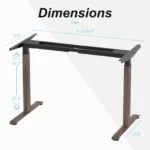 Dual Motor Electric Height Adjustable Desk Frame with Oval Legs, Base for up to 70.8"x31.5" Table Tops,for Office