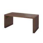 HMS 62" Portable Brown Wood Computer Desk with Drawer Foldable Design for Hotels – side view