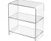 HMS 25 Two-Tier Clear Plastic Bookcase Elegant Design Two-Tiered Bookshelf for Home Office Use
