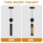 US Stock Free Shipping 2.8 Inch Single Black Iron Pendant Light Adjustable Hanging Lamp for Kitchen Island Dining Room