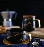 Coffee Mugs Marble Gold Inlay Mug Breakfast Mug Office Home Drinkware Milk Cup Dropshipping – base detail