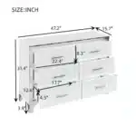 Elegant 3-Piece Dresser Set with Two Nightstands and Metal Handles – base detail
