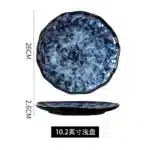 Ceramic Dinner Plates and Bowls, Blue Dishes, Creative Japanese Retro Kiln Changed Tableware Set, Dinnerware – in a cozy