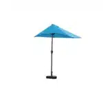 HMS Modern Aqua 9" Outdoor Side Wall Umbrella Steel Garden Patio Umbrella for Dining Beach Gym Hotel with Durable Metal Base