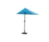 HMS Modern Aqua 9" Outdoor Side Wall Umbrella Steel Garden Patio Umbrella for Dining Beach Gym Hotel with Durable Metal Base