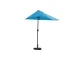 HMS Modern Aqua 9" Outdoor Side Wall Umbrella Steel Garden Patio Umbrella for Dining Beach Gym Hotel with Durable Metal Base