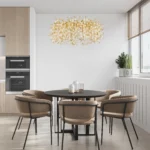 Modern Crystal Gold Chandelier, Tree Branch Chandeliers for Dining Room Over Table,Living Room,High Ceiling,Kitchen