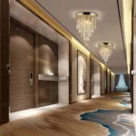 Modern Mini Crystal Chandelier, Flush Mount Ceiling Light with 3 G9 Bulbs, Elegant Pendant Lamp for Hallway, Living Room