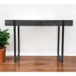 HMS 45 Black Luxury Stainless Steel Writing Desk Modern Design Style Manager Computer Table for Office or Bedroom Use