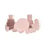 French Vintage Embossed Tableware Ceramic Relief Tableware Dinnerware Sets Plate Bowls Cup&saucer for 7-8 Persons