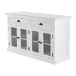 HMS Classic White Small Buffet Table Modern Luxury Sideboard Cabinet for Home Bar or Living Room Traditional Style