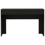 Black Wengue 2-Drawer Computer Desk – side view