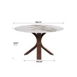 Pandora Round Sintered Stone Dining Table with Rotating Top - 6 Seater – styled in a modern Round Dining Tables setting