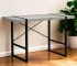 HMS 24" Gray and Black Solid Wood Computer Desk Assembled Computer Table