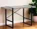 HMS 24" Gray and Black Solid Wood Computer Desk Assembled Computer Table
