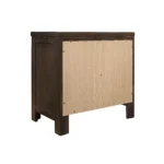 Brown 2-drawer nightstand solid wood rustic design for bedroom storage