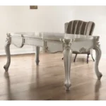 HMS 72" Luxury Modern White Melamine Wood Executive Desk with Three Drawers for Office Building Bedroom or Hospital Use