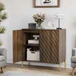 Sideboard Buffet Storage Mid-century Modern Style Solid Wood Sideboard Eco-Friendly  Design for Living Room Dining Room - Image 14