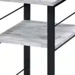 HMS 47" Antiqued White Computer Desk with Black Writing Elegant and Functional Office Furniture – styled in a modern Writing