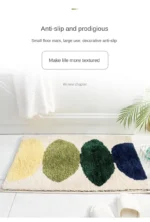 High Quality Bath Mat Simple Style Flocking Bathroom Non-slip Mat Bathroom Door Mat Microfiber Bathroom Carpet