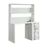 HMS 47" White Metal Computer Desk with Comfortable Writing Surface – close-up detail