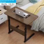 Student Study White Modern Computer Desk with Height Adjustment Top Wooden and Mobile Wheels Cheap Laptop Stand on Sale