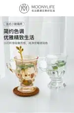 Heat Resistant Thick Glass Cup Luxurious European Style Teacup Coffee Cup Healthy Drink Mug Tea Mugs – base detail