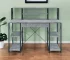 HMS 47" Gray and Black Simple Modern Design Gaming Desk Adjustable Office Computer Table Made of Wood and Metal