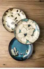 Chinese-style ceramic deep plate household salad plate disc personality plate creative old-fashioned hand-painted tableware