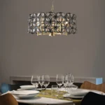 US Stock Free Shipping Modern Butterfly Crystal Round Dining Room Adjustable Height Hanging Chandeliers Pendant Light