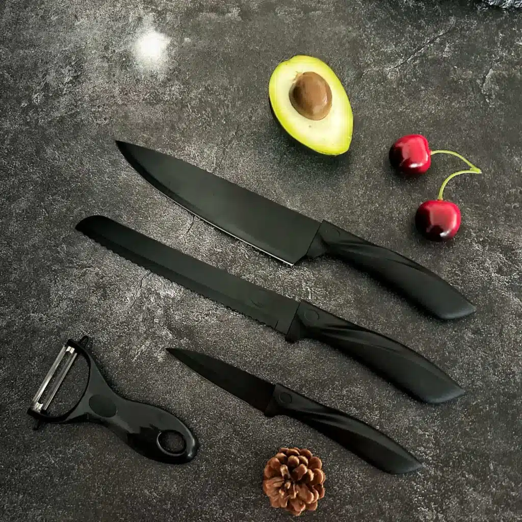 High Quality Professional Kitchen Chef Knife Set Household Multifunctional Scissors Bread Cutting Kitchen Knife Set