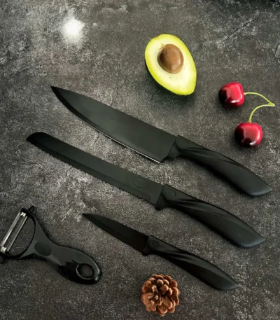 High Quality Professional Kitchen Chef Knife Set Household Multifunctional Scissors Bread Cutting Kitchen Knife Set