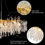 Modern Light Luxury Crystal Chandelier Is Suitable for the Bedroom bar Restaurant Porch Entrance Lamps – close-up detail