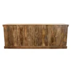 HMS 93 Midcentury Modern Sideboard White Distressed Mango Wood with Six Glass Doors for Home Bar Furniture - Image 4
