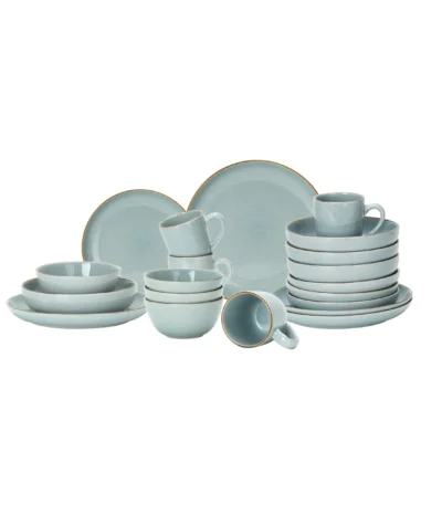 20 Piece Grey Stoneware Dinner Set Minimalist Nordic Style Dinner Set Ceramic Hot Sales Ceramic Dishes Bowls Dinnerware Sets