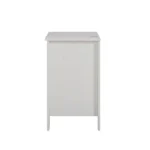 White 3-Drawer Nightstand with Charging Station – Modern Wooden Bedside Table – styled in a modern Nightstands setting