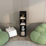 YQ FOREVER New Design Four Story Bookshelf Wooden Cabinet Living Room Furniture – close-up detail