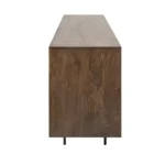 HMS 70 Six Drawer Solid Wood Sideboard in Brown and Black Elegant Wood Six-Drawer Unit - Image 6